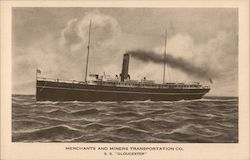 S.S. Gloucester, Merchants & Miners Transportation Company Postcard