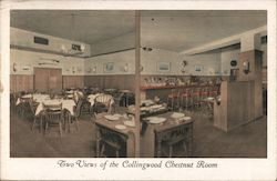 Two Views of the Collingwood Chestnut Room Postcard