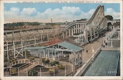 Roller Coaster, Paragon Park Nantasket Beach, MA Postcard Postcard Postcard