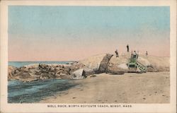 Well Rock, North Scituate Beach Postcard