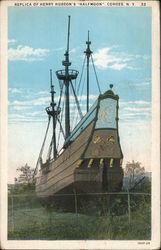 Replica of Henry Hudson's "Halfmoon" Cohoes, NY Postcard Postcard Postcard
