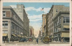 Nicollet Avenue, Looking North from 8th Street Minneapolis, MN Postcard Postcard Postcard