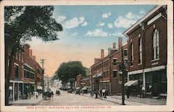 Main Street, Business Section Postcard