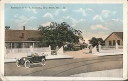 Entrance to U.S. Barracks Postcard