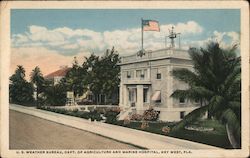 U.S. Weather Bureau, Dept. of Agriculture and Marine Hospital Key West, FL Postcard Postcard Postcard