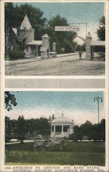 Entrance to Grounds and Band Stand, National Soldiers Sanitarium Postcard