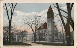 City Hall and State House Postcard