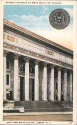 Majestic Entrance to State Education Building, New York State Capitol Postcard