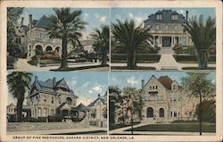 Group of Fine Residences in the Garden District Postcard