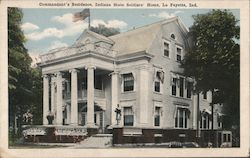 Commandant's Residence, Indiana State Soldiers' Home Postcard