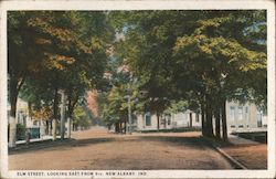 Elm Street, Looking East From 9th New Albany, IN Postcard Postcard Postcard