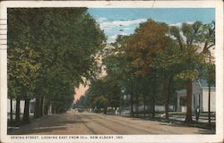 Spring Street and 10th New Albany Indiana Postcard