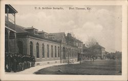 U.S. Soldiers Barracks Postcard