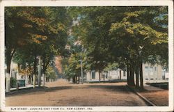 Elm Street, Looking East From 9th Postcard