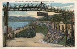 Sunset Trail and Pallisades Postcard