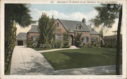 Residence of Monte Blue Beverly Hills, CA Postcard Postcard Postcard