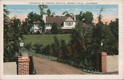 Residence of Corinne Griffith Beverly Hills, CA Postcard Postcard Postcard