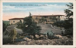 Residence of Fred Niblo Postcard