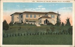 Residence of Tom Mix Beverly Hills, CA Postcard