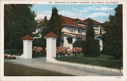 Residence of Norma Talmadge Postcard