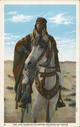 The Late Rudolph Valentino Mounted on Jadaan Pomona, CA Postcard Postcard Postcard