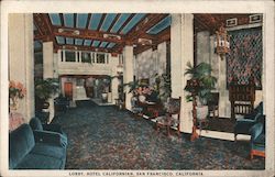 Lobby, Hotel Californian Postcard