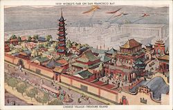 1939 World's Fair, Chinese Village-Treasure Island Postcard