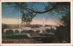 Group of Buildings and Campanille - University of California Postcard