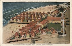 Hotel, Ocean Village, Ocean Beach Postcard