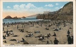 Cliff House and Beach Postcard