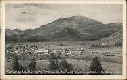 Calistoga California Mt. St. Helena & the Light Geyser Postcard