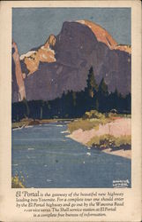 El Portal - WPA Art Yosemite National Park, CA Postcard Postcard Postcard