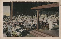 Campfire Entertainment, Camp Curry Yosemite National Park, CA Postcard Postcard Postcard