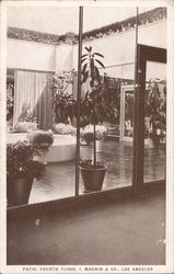Patio, Fourth Floor - Magnin Department Store Postcard
