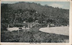 View of Monte Rio & Bridge Over the Russian River California Postcard Postcard Postcard