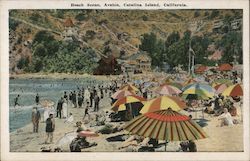 Beach Scene, Avalon Postcard