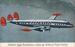 Lockheed Turbo Constellation, Northwest Orient Airlines Postcard