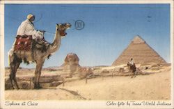 Sphinx at Cairo - Trans World Airlines Postcard