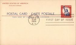 US 4c Postal Card First Day of Issue Postcard