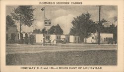 Rommel's Modern Cabins Postcard