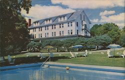 Swimming Pool and Main House at the Mountain Lake House, Marshalls Creek, PA Pennsylvania Postcard Postcard Postcard