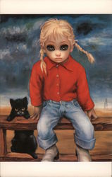 "The Wildcat" by Walter Keane Postcard