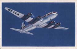 DC-6 Deltaliner Aircraft Postcard Postcard Postcard