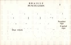 Braille Punctuation Postcard