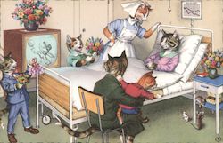 Cat Well Soon Postcard