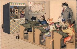 Pup-cat Show Postcard