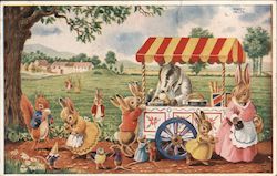 The Ice Cream Man - Racey Helps Dressed Animals Postcard Postcard Postcard