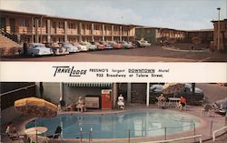 Fresno TraveLodge Postcard