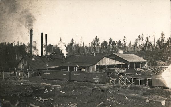 Lumber Mill, Great Northern Railway Trains, Railroad