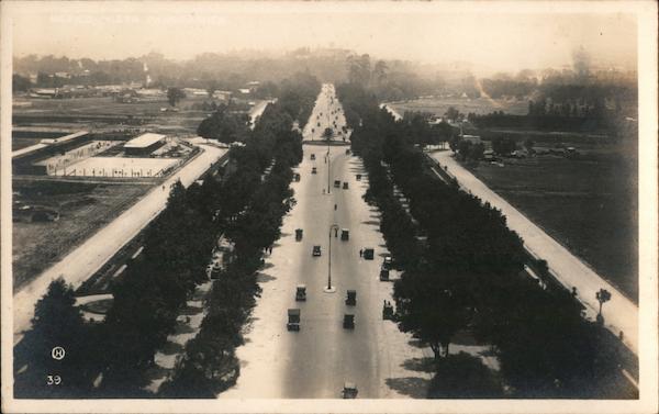 Paseo de la Reforma Leading to Chapultepec Park Mexico City DF